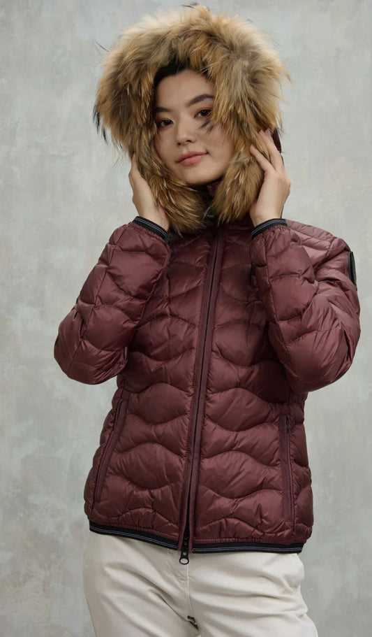 GIUBBINO BLAUER CORTO ONDE DONNA BORDEAUX PELLICCIA