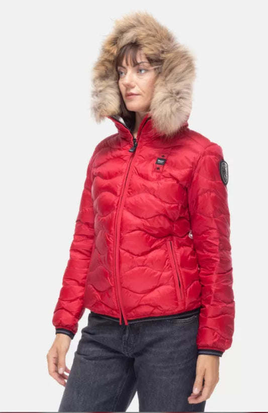 GIUBBINO BLAUER CORTO DONNA ONDE PELLICCIA ROSSO