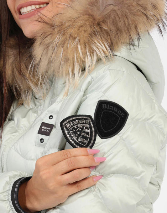 GIUBBINO BLAUER DONNA GHIACCIO CORTO CON PELLICCIA